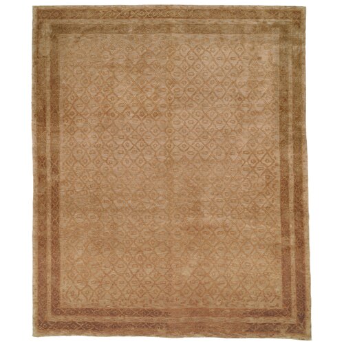 dCOR design Diamond HandKnotted Wool/Silk Gold Area Rug Wayfair